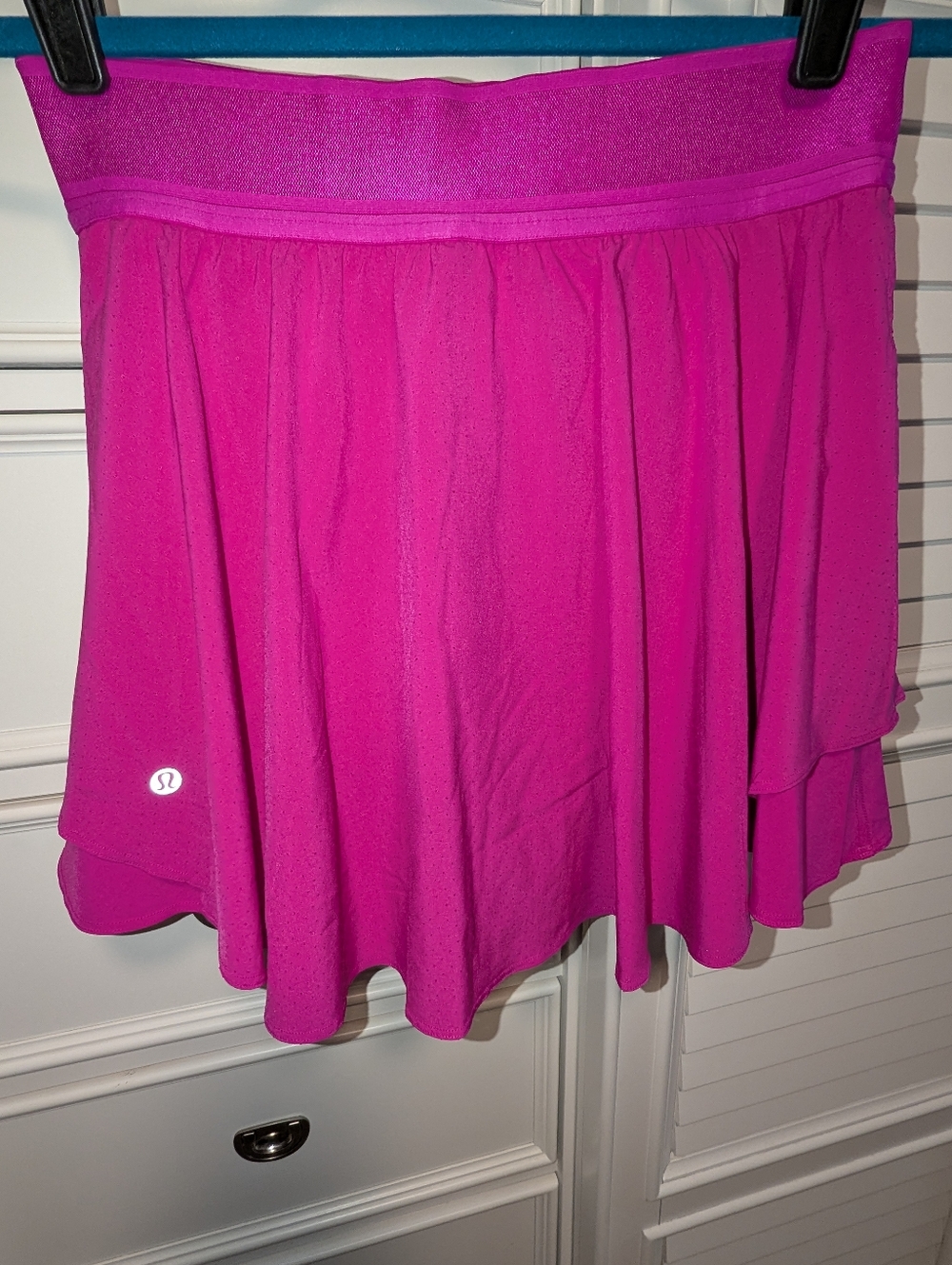 Lululemon Court Rival Perforated HR Skirt Long Skort Purple Magenta Color Sz 6